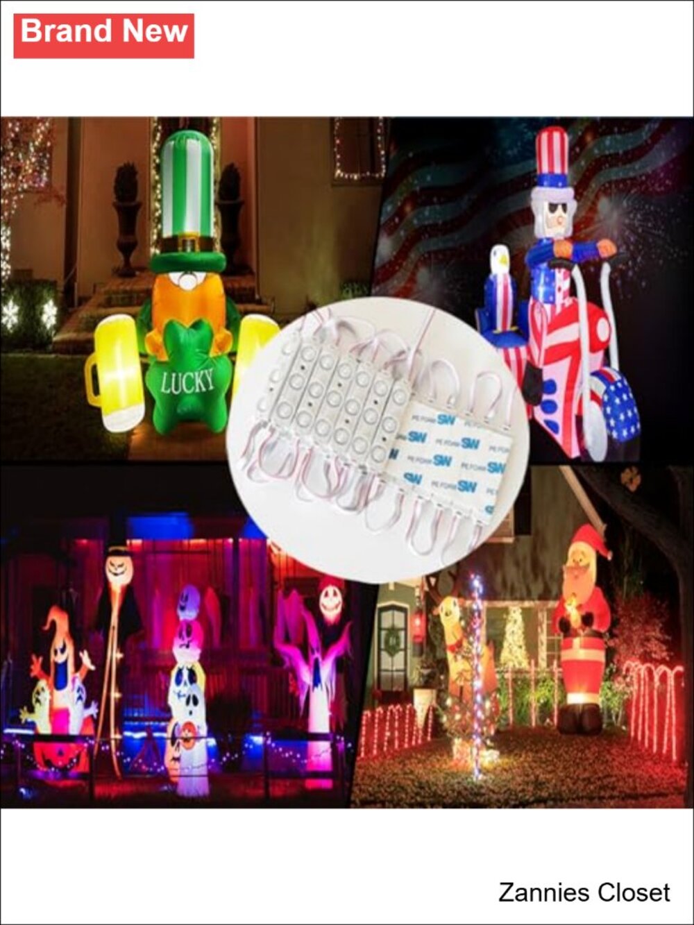 🎄 100pcs LED Module Lights Waterproof Cuttable Self-Adhesive for Inflatable - Picture 3 of 6